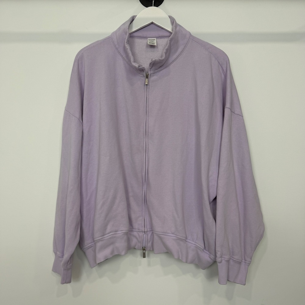 Pink Victoria's Secret Full Zip Sweatshirt Lavender Purple Oversized XXL
